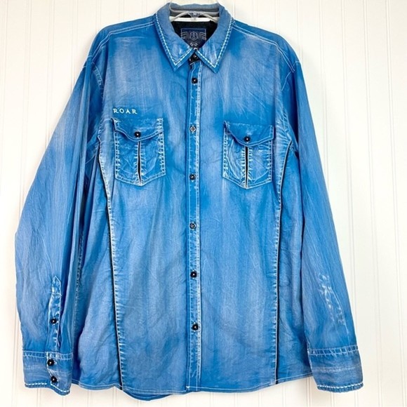 Buckle Other - Signature Edition Roar Shirt Mens Sz. XL Long Sleeve Distressed Western